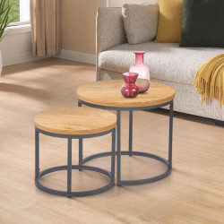 Set mese pentru reviste Halmar Oreo (Golden Oak/Black)