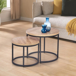 Set mese pentru reviste Halmar Oreo (San Remo Oak/Black)