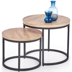 Set mese pentru reviste Halmar Oreo (San Remo Oak/Black) Thumb