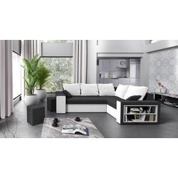 Диван угловой Space Meble Dallas Right Mikrofaza 27/Mikrofaza 31 (Gray/White) Thumb