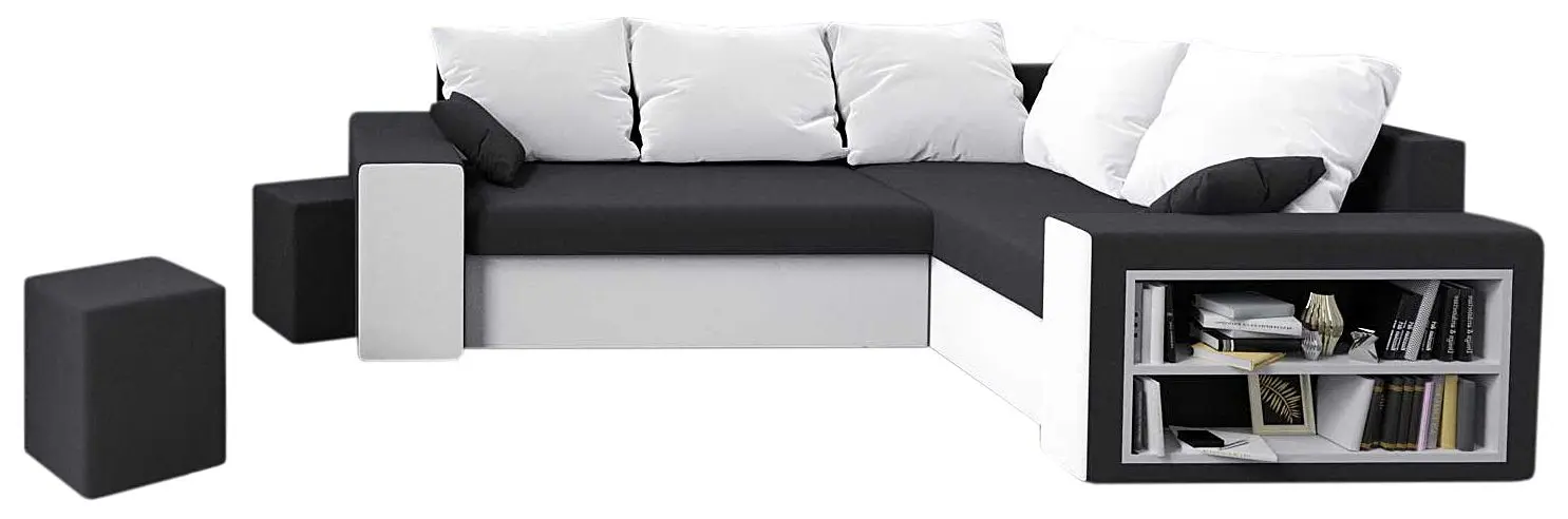 Диван угловой Space Meble Dallas Right Mikrofaza 27/Mikrofaza 31 (Gray/White) - 3