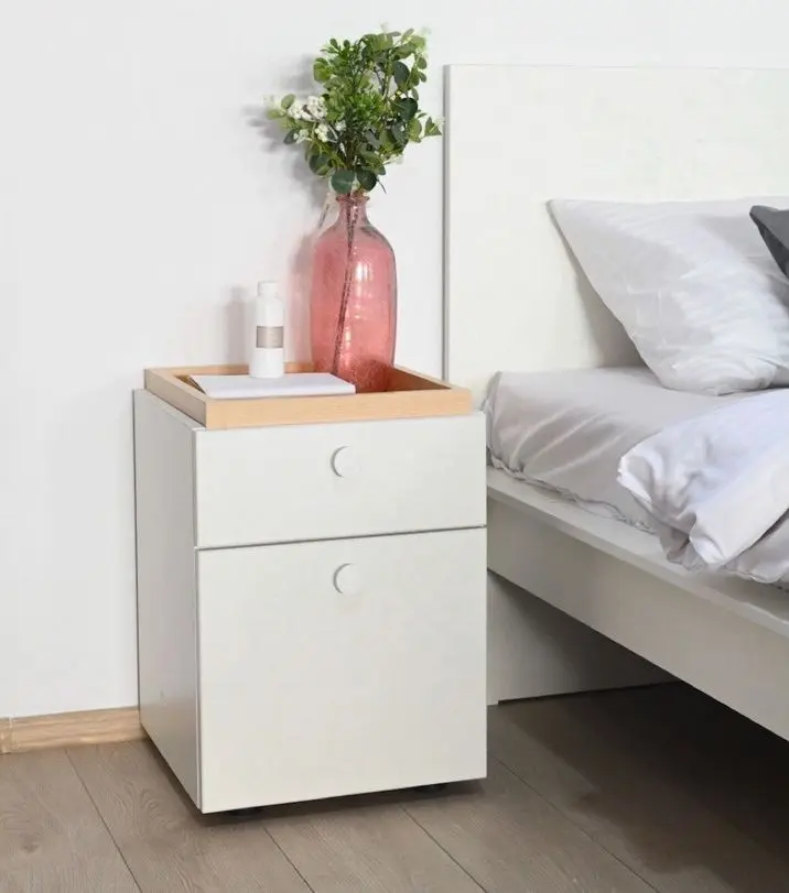 Noptiera Fabrik Home Linia stanga (Maple/Ash White)
