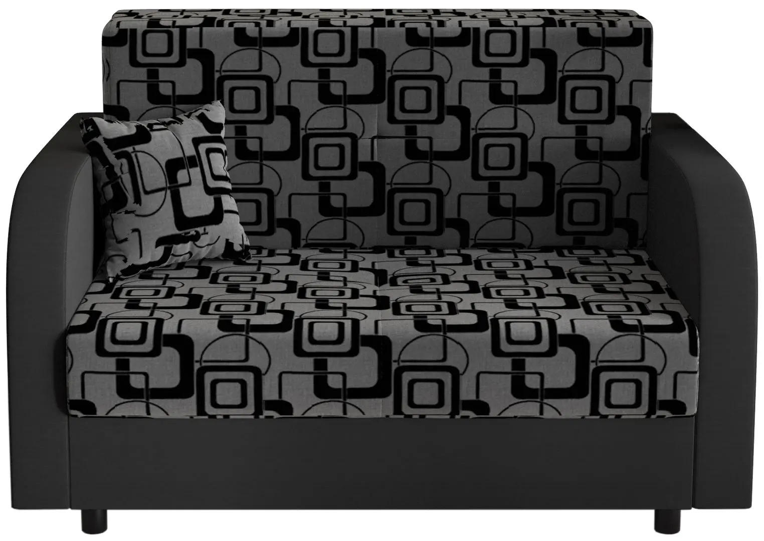 Диван Space Meble Amerykanka Twice 120 Quadro 83/Rainbow 27 (Gray/Graphite) - 4