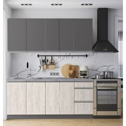 Bucatarie modulara Yasen Madera 1.8m Uscator Craft Oak White/Graphite Gray (stanga)