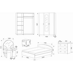 Спальня Ambianta Inter (Сонома Темный) Thumb