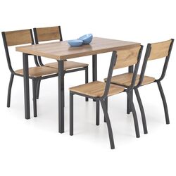 Обеденный набор Halmar Milton 1+4 (Natural/Black) Thumb