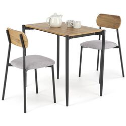 Set de sufragerie Halmar Nando 1+2 (Natural/Black/Grey) Thumb