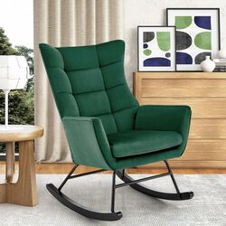 Fotoliu balansoar Halmar Bazalto (Dark Green/Black)