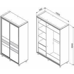 Dulap-cupe Ambianta Cristal 1.6m Thumb