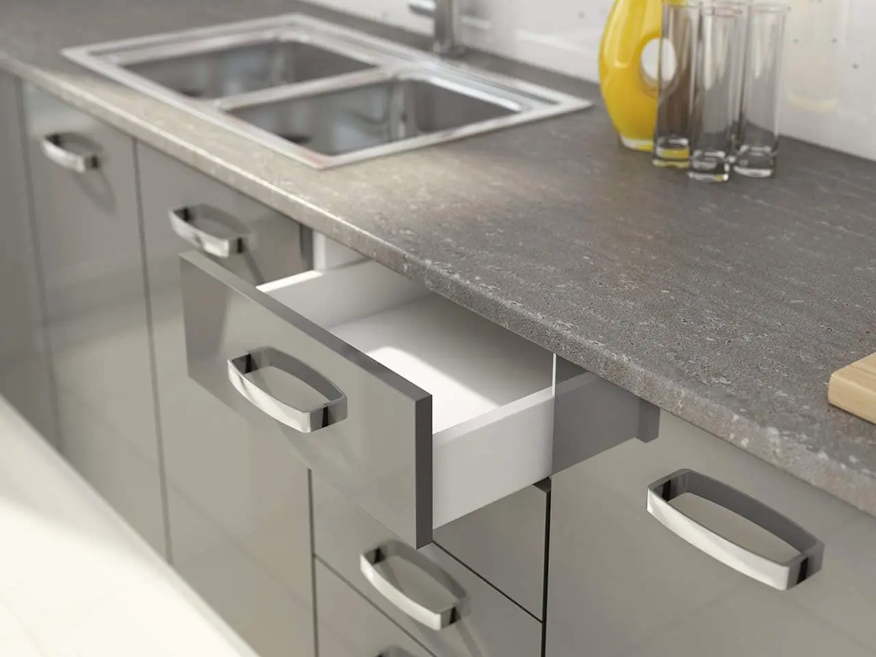 Модульная кухня Tempo Kondela Prado (Gray/Cream)