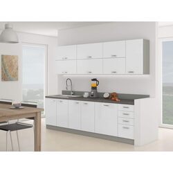 Bucatarie modulara Tempo Kondela Prado (White/Gray)