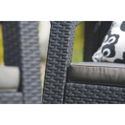 Set mobilier de gradina Heniver Novara 1+1+T (Anthracite) Thumb