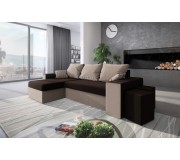 Canapea de colt Space Meble Kansas Mikrofaza 20/Mikrofaza 05 (Brown/Beige)