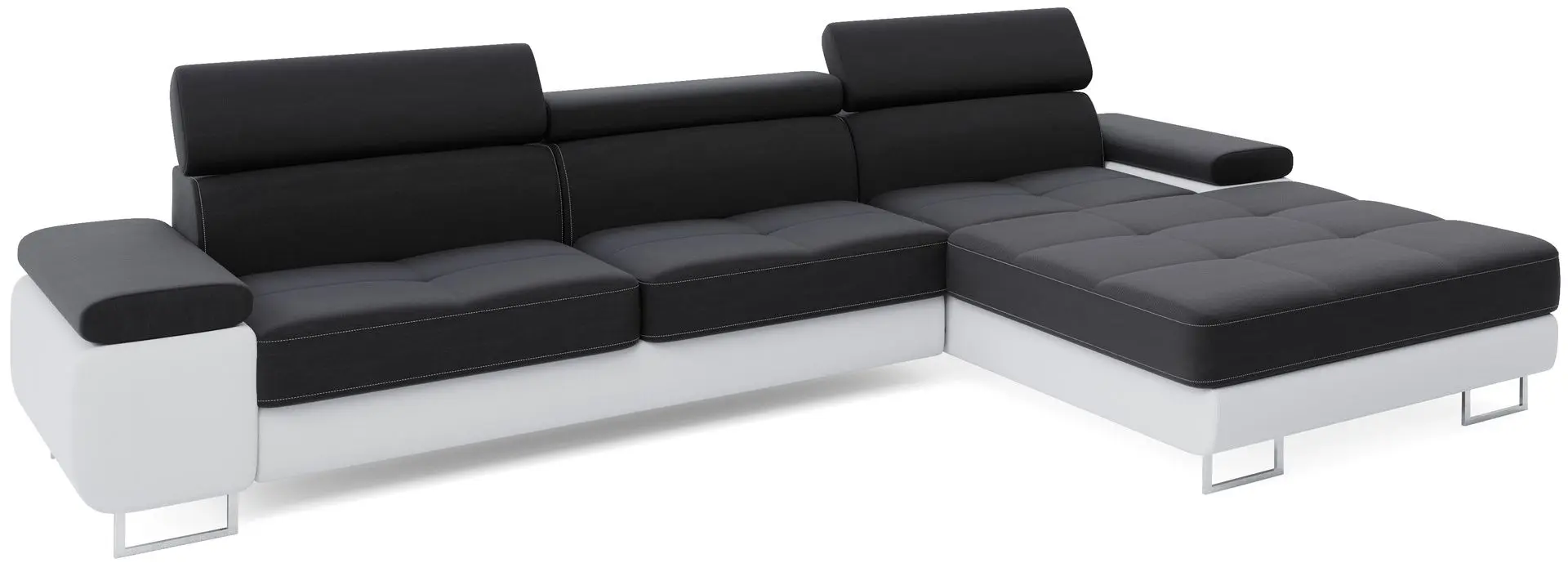 Canapea de colt Space Meble Anton Mini Right Sawana 14/D511 (Black/White)