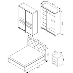 Dormitor Ambianta Cristal II (Cremona) Thumb