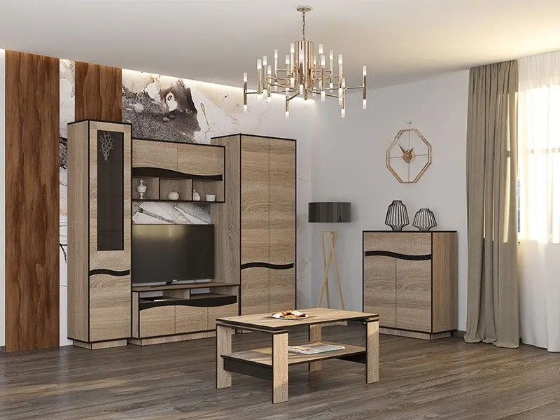 Tumba Yasen Женева 1Ш2Д (Sonoma Oak Truffle/Wenge Magic)