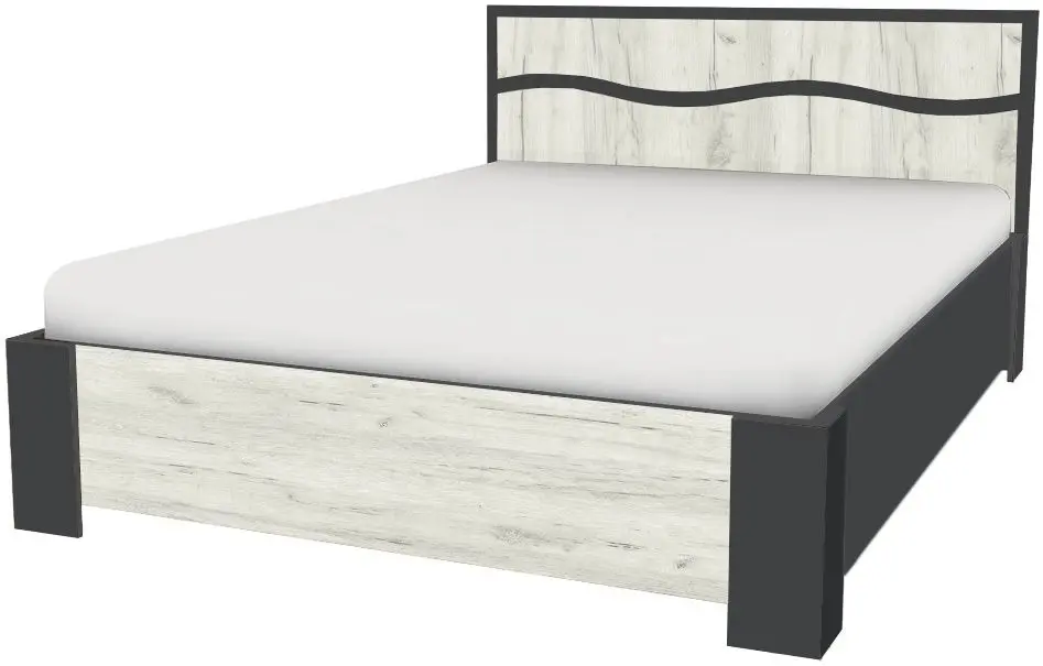 Pat Yasen Jeneva 160x200 baza lamele (Graphite Grey/Craft Oak White)