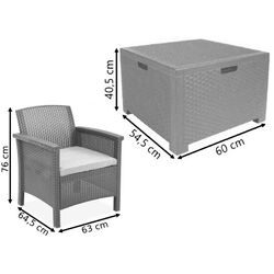 Set mobilier de gradina Bica Venezia Terrace (Graphite) Thumb
