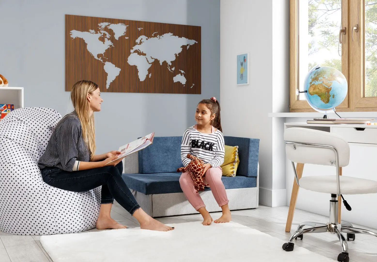 Canapea Eltap Rosa Omega 86/Omega 02 (Blue/Gray)