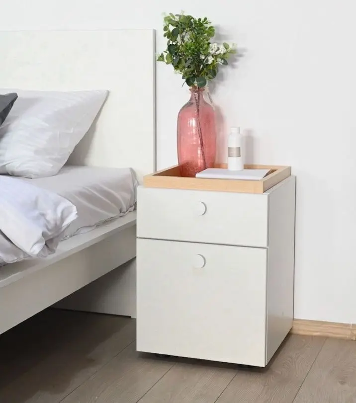 Noptiera Fabrik Home Linia dreapta (Maple/Ash White)