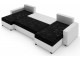 Canapea in forma de U Space Meble Tripolis U Kornet 10/D511/Kornet 18 (Black/White/Gray Light)