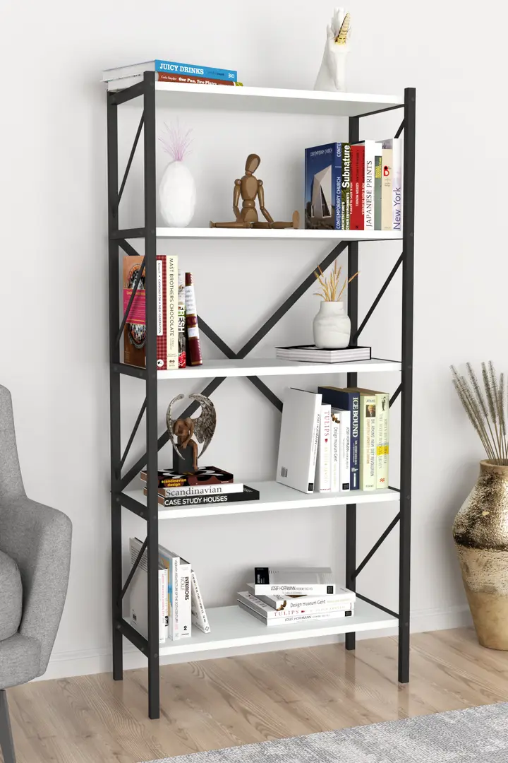 Стеллаж Bofigo Shelves Metal 5 секции (White/Black)