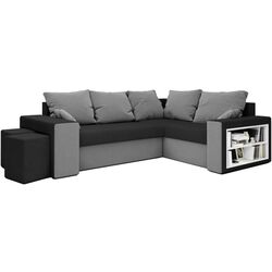 Canapea de colt Space Meble Dallas Right Mikrofaza 15/Mikrofaza 27 (Black/Gray) Thumb