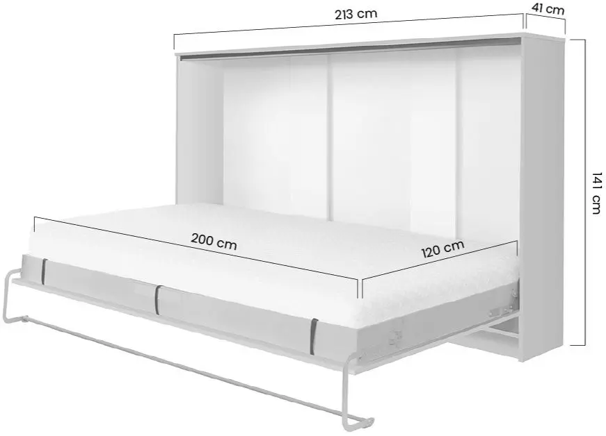 Pat-transformer rabatabil New Elegance Basic BS-P-H-120 Horizontal 120x200 (Sonoma Oak Light)