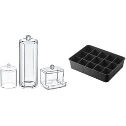 Набор органайзеров для ватных палочек и дисков + Контейнер-органайзер Polite FT011/0722