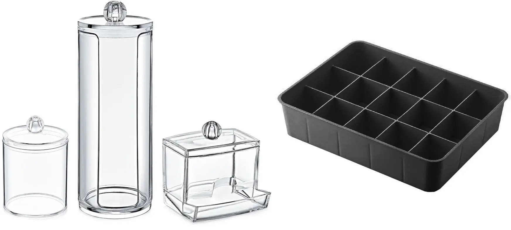 Набор органайзеров для ватных палочек и дисков + Контейнер-органайзер Polite FT011/0722