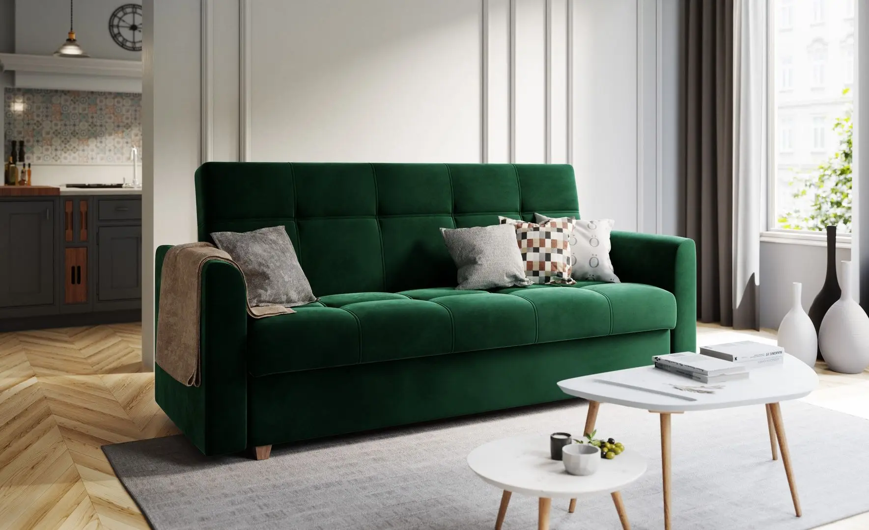 Canapea Space Meble Lento Itaka 10 (Green Dark)