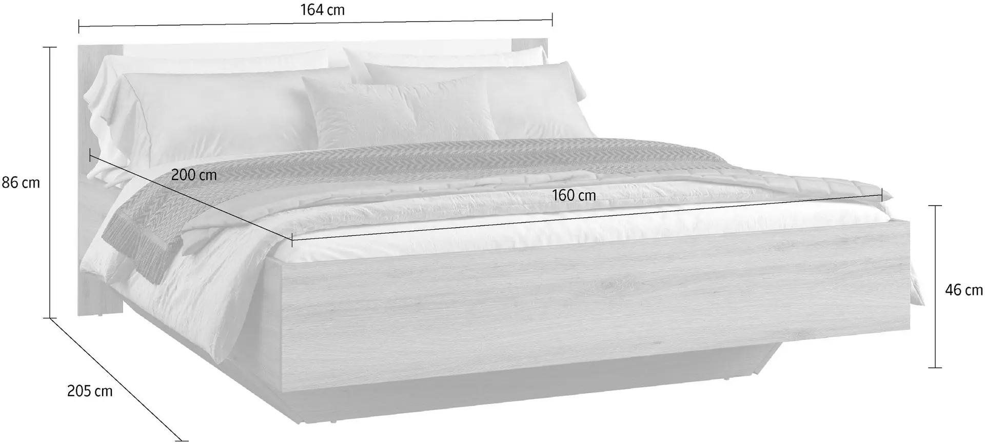 Pat Helvetia Vertina 160x200cm (Wild Oak/Beige)