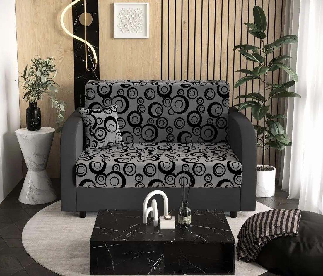 Диван Space Meble Amerykanka Twice 120 Circle 83/Rainbow 27 (Gray/Graphite)