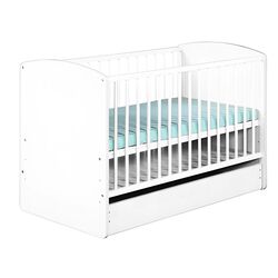 Patuc Klups Karolina II cu sertar + saltea 8cm (White) Thumb