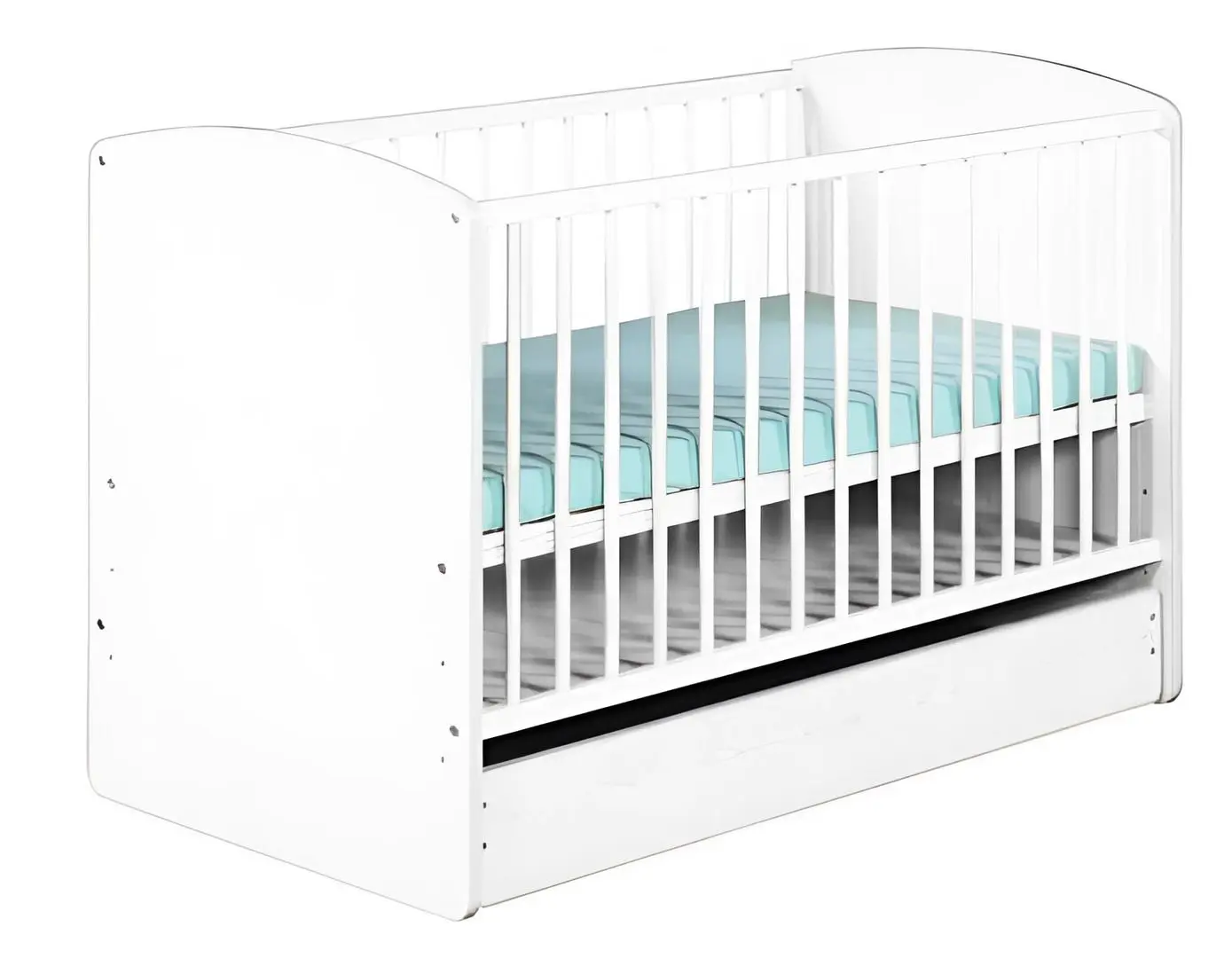 Patuc Klups Karolina II cu sertar + saltea 8cm (White)