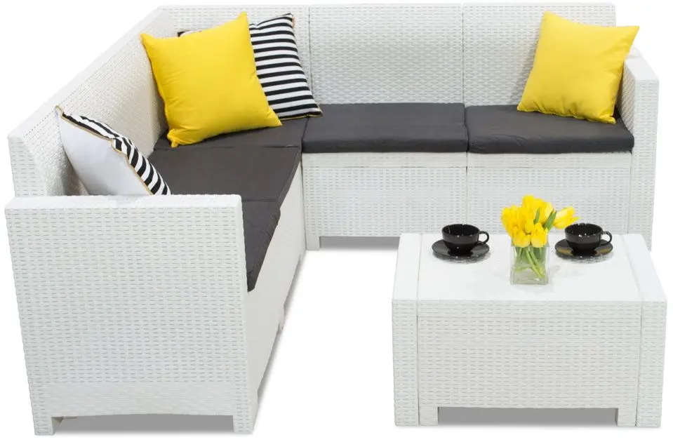 Set mobilier de gradina Bica Nebraska Corner (White)