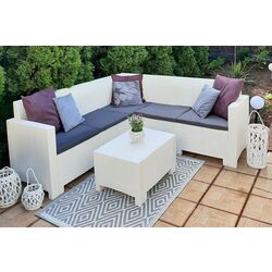 Set mobilier de gradina Bica Nebraska Corner (White)
