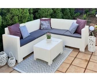 Set mobilier de gradina Bica Nebraska Corner (White)