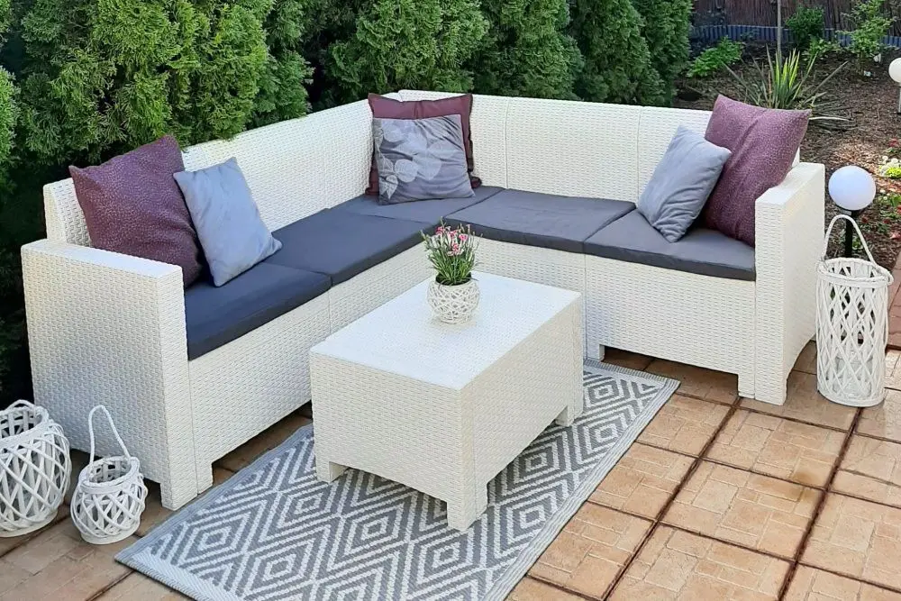 Set mobilier de gradina Bica Nebraska Corner (White)