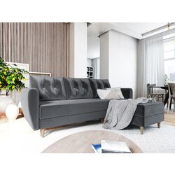 Canapea de colt Space Meble Palermo L Itaka 14 (Gray)