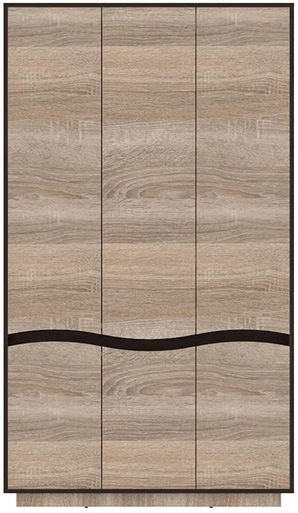 Dulap Yasen Jeneva 3U (Sonoma Oak Truffle/Wenge Magic)