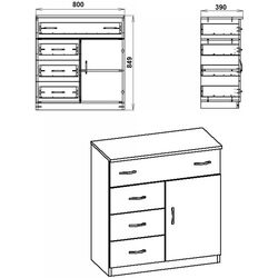 Comoda Компанит 1-3-1 (Nymphea Alba) Thumb