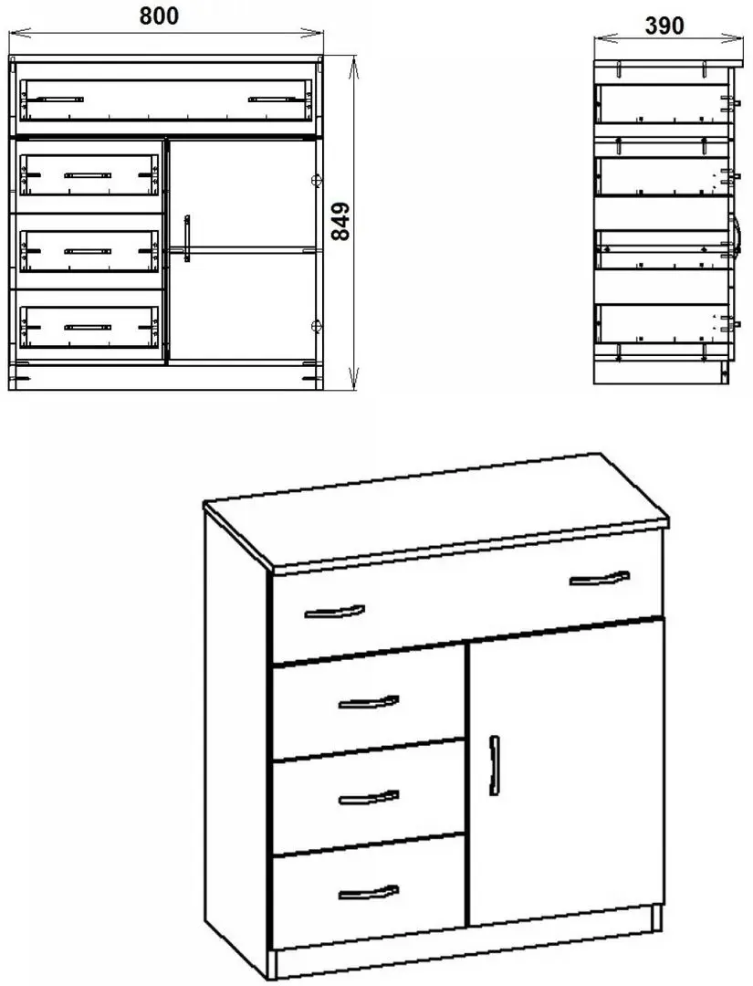 Comoda Компанит 1-3-1 (Nymphea Alba)