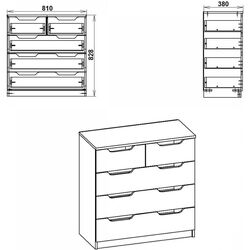 Comoda Компанит 2+3 М (Nymphea Alba) Thumb