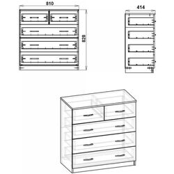 Comoda Компанит 2+3 П (Nymphea Alba) Thumb