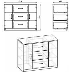 Comoda Компанит 3+2 (Nymphea Alba) Thumb