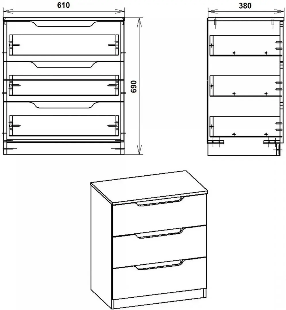 Comoda Компанит 3М (Nymphea Alba)