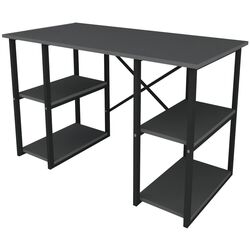 Masa de birou Bofigo 4 rafturi (Anthracite/Black) Thumb