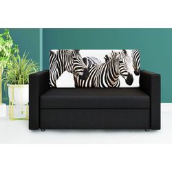 Диван Space Meble Amerykanka Heven 120 Zebra/Sawana 14 (Black)