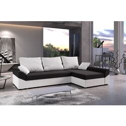 Canapea de colt Space Meble Denver L Rainbow 15/Rainbow 31 (Black/White)